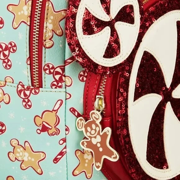 Loungefly Disney Mickey Mouse Holiday Treats‎ Christmas Mini Backpack - Picture 3 of 3